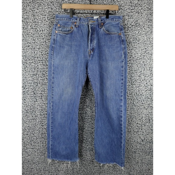 Vintage Levis Jeans 501 XX Mens‎ 34x30 Blue Distressed Whiskering Straight Leg
